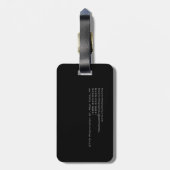 手書き入力スクリプトグレーピンクトレンディー フェミニン ラゲッジタグ (裏面縦)