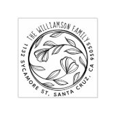 手書き入力ファミリ名フローラ差出人住所 ラバースタンプ (インプリント)