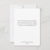 手書き入力ブラック&ホワイト結婚ズ サンキューカード (裏面)