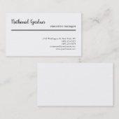 手書き入力プレーンクリエイティブのミニマルモダンリスト 名刺 (正面/裏面)