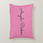 手書き入力プレーンシンプルプロフェッショナルピンク アクセントクッション (正面(垂直))