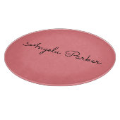 手書き入力プレーンシンプルプロフェッショナルピンク カッティングボード (角)