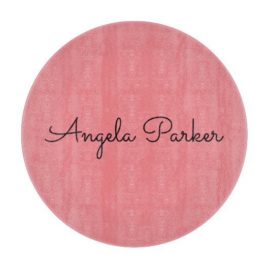 手書き入力プレーンシンプルプロフェッショナルピンク カッティングボード (正面)