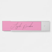 手書き入力プレーンシンプルプロフェッショナルピンク サインプレート (正面)