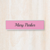 手書き入力プレーンシンプルプロフェッショナルピンク サインプレート (正面)