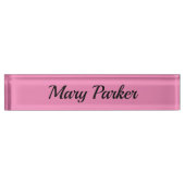 手書き入力プレーンシンプルプロフェッショナルピンク デスクネームプレート (正面)