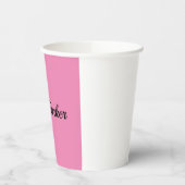 手書き入力プレーンシンプルプロフェッショナルピンク 紙コップ (左)