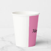 手書き入力プレーンシンプルプロフェッショナルピンク 紙コップ (右)
