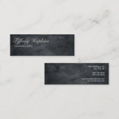 手書き入力プレーン灰色モダンスリムフェミニン スキニー名刺 (正面/裏面)