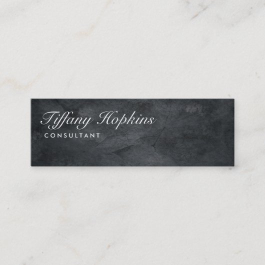 手書き入力プレーン灰色モダンスリムフェミニン スキニー名刺 (正面)