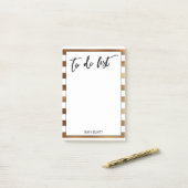 手書き入力リスト金ゴールドと白ストライプ色 ポストイット (デスク上)