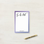 手書き入力リスト(ライトパープルとブルーグラデーション) ポストイット (デスク上)