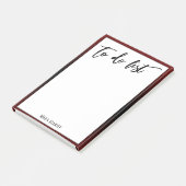 手書き入力リストBurgundy グラデーション縁ど ポストイット (アングル)