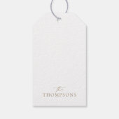 手書き入力Joyful Minimalistホワイト&金ゴールド ギフトタグ (裏面)