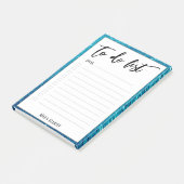 手書き入力To Doリストティール（緑がかった色）縁どグリッター、名前 ポストイット (アングル)