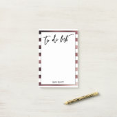 手書き入力To Doリストバラ金ゴールド白ストライプ色 ポストイット (デスク上)