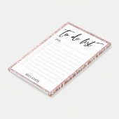 手書き入力To Doリストバラ金ゴールド縁どグリッター ポストイット (アングル)