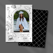 手書き写真お洒落卒業発表