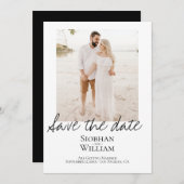 手書き写真の日付を保パーソナライズされた存 セーブザデート (正面/裏面)