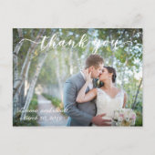 手書き写真の結婚サンキューカード ポストカード (正面)