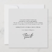 手書き写真ウェディング感謝カード (裏面)