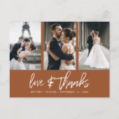 手書き写真コラージュTerracotaありがとう ポストカード (正面)