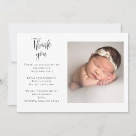 手書き写真ベビーシャワーありがとう サンキューカード