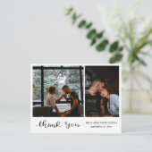 手書き写真モダンに結婚感謝数々の シーズンポストカード (スタンド正面)