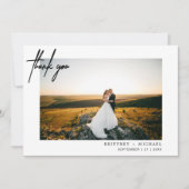 手書き写真モダンラブ&感謝してい サンキューカード (正面)