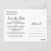 手書き写真付の「Save The Date」ポストカード ポストカード (裏面)