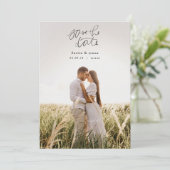 手書き写真日付の保存 招待状 (スタンド正面)