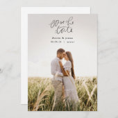 手書き写真日付の保存 招待状 (正面/裏面)