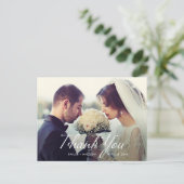 手書き写真結婚のお礼のはがき ポストカード (スタンド正面)