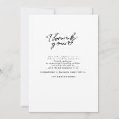 手書き写真結婚のサンキューカード サンキューカード (裏面)
