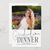 手書き写真 2024 年卒業パーティー 招待状 (正面/裏面)