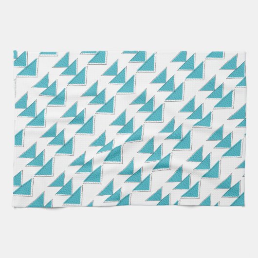 手書き十字矢印パターン キッチンタオル (横)