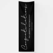 手書き卒業パーティーおめでとう 横断幕 (縦)