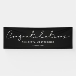 手書き卒業パーティーおめでとう 横断幕