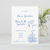 手書き卒業招待状と発表 招待状 (スタンド正面)