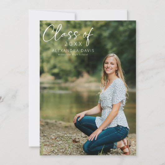 手書き卒業発表パーティー招待状 招待状 (正面)