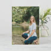 手書き卒業発表パーティー招待状 招待状 (スタンド正面)