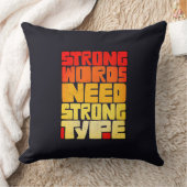 手書き単語強い言葉は強いタイプが必要 クッション (ブランケット)