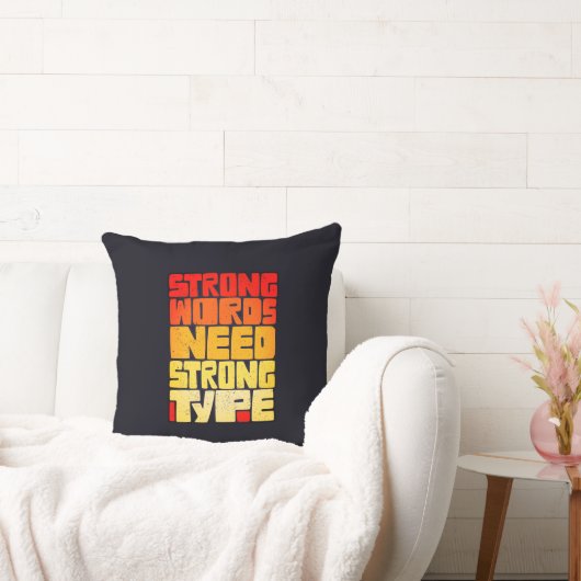 手書き単語強い言葉は強いタイプが必要 クッション (ソファ)