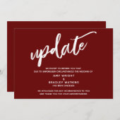 手書き取り消結婚し処理の更新 招待状 (正面/裏面)