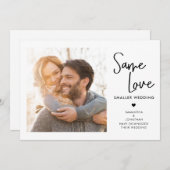 手書き同じ愛の小さ結婚い写真 セーブザデート (正面/裏面)