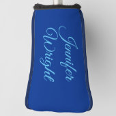 手書き名クラシカルPlain Air Force Blue ゴルフヘッドカバー (回転90)