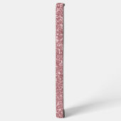 手書き名ピンクメタルフェイクグリッター SAMSUNG GALAXYケース (左側面)