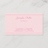 手書き名モダンピンクエレガントトレンディースクリプト 名刺 (裏面)