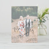 手書き名写真の保存日付 セーブザデート (スタンド正面)