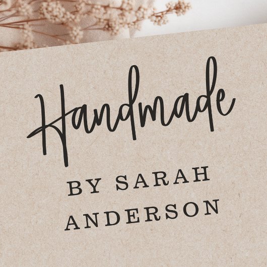 手書き名前をカスタムするモダンスクリプト ラバースタンプ